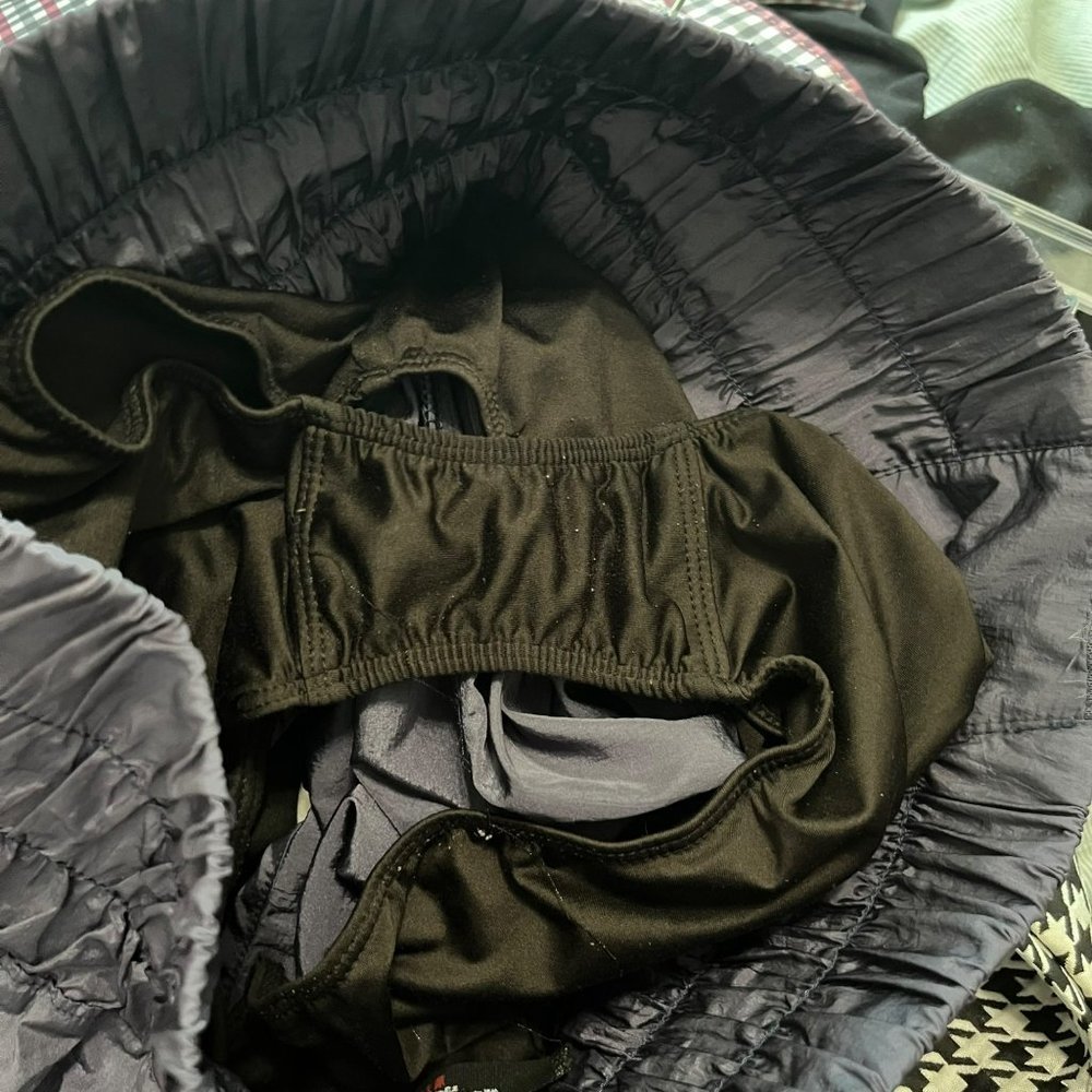 FREE PEOPLE THE WAY HOME SHORTS BLUE MEDIUM HIGH WAISTED NYLON SMOCKED WAISTBAND - Picture 5 of 8